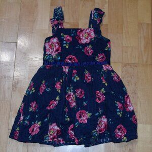 ZUNIE GIRL Little Girls' sz 4/5 Blue Pink Floral Dress